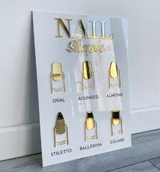 Nail Shape sign Acrylic A3 Wall Sign,Spa Beauty Salon,A3 Size,Nails Stylist Beauty Artist Care Display