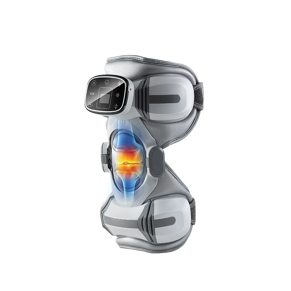 

Оптовая цена. Умный массажер для коленей для домашнего использования с регулируемым нагревом, воздушной компрессией, беспроводной сенсорной панелью и аккумулятором 2500 мАч.