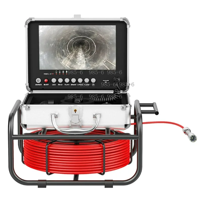 9 Inch Industrial Pipeline Endoscope IP68 Waterproof Sewer Drain Inspection Camera 17MM Lens DVR Video Recorder with 16G TF Card