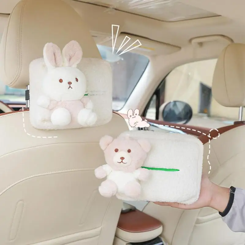 Cute Car Tissue Holder Outdoor Camping Napkin Holding Bag Travel Tissue Holder Rectangular Organizer Holder Decor Paper Holder