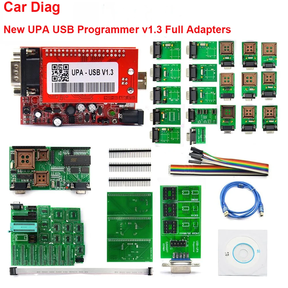 TMS NEC Jumper and Connector Eeprom Cable  1.3 UPA USB  V1.3 With Full Adapter Main Unit  ECU Chip Tunning  Auto Programmer