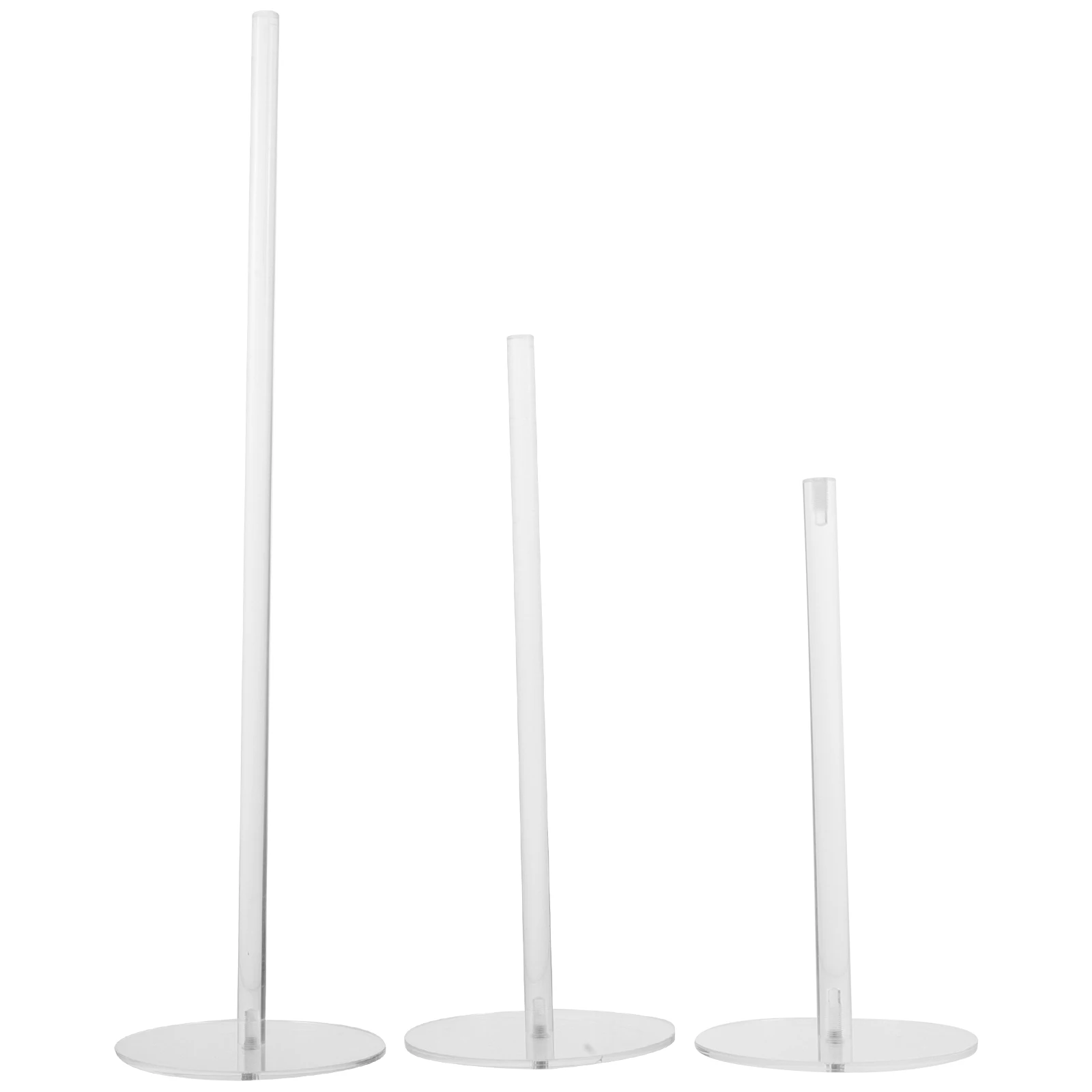 

3pcs Acrylic Display Stand Donut Doughnut Holder Wedding Party Dessert Rack Storage Shelf Clear Bagels Sturdy Resin