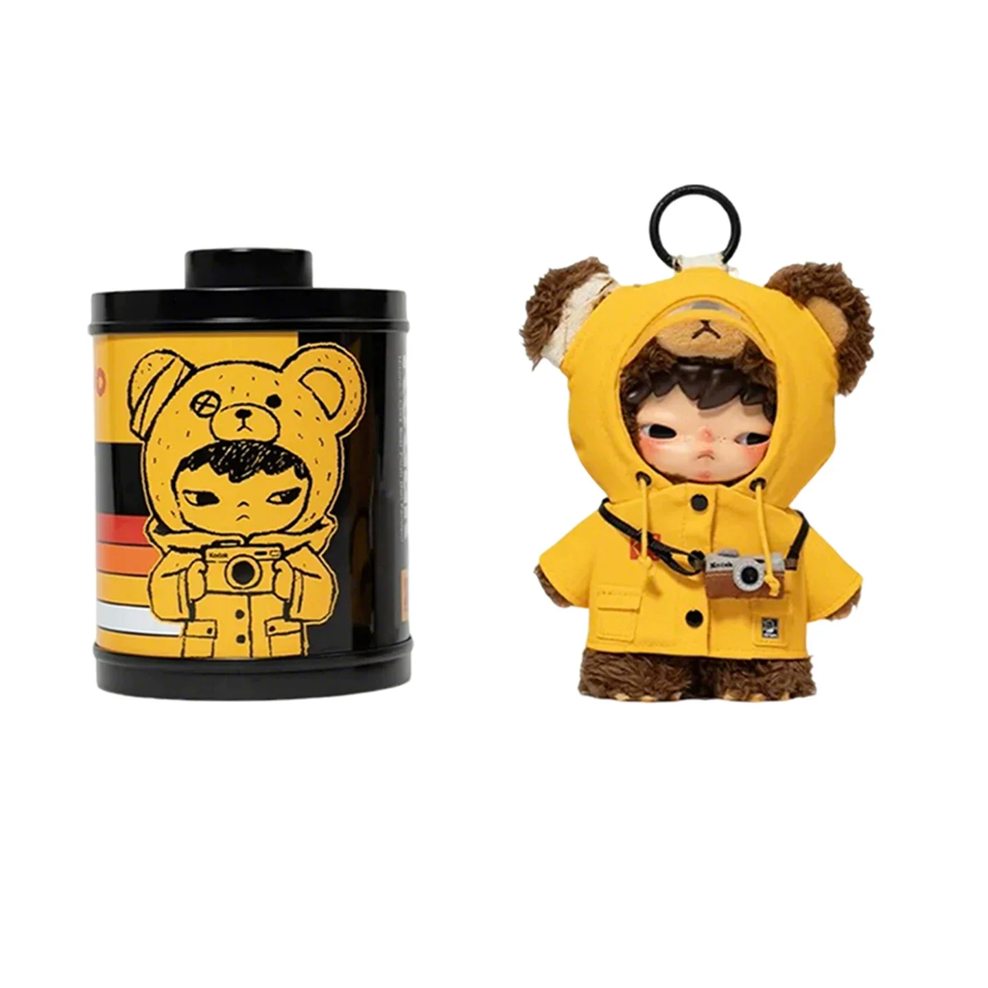 POPMART Hirono X Kodak Click Bear Vinyl Plush Keychain Hang Hang