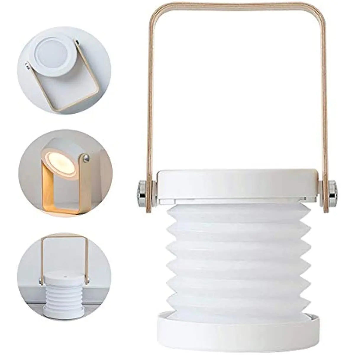 Rechargeable Portable Folding LED Light, Battery Powered Reading Light, USB Retractable LED Light, Dimmable Multifunction Light