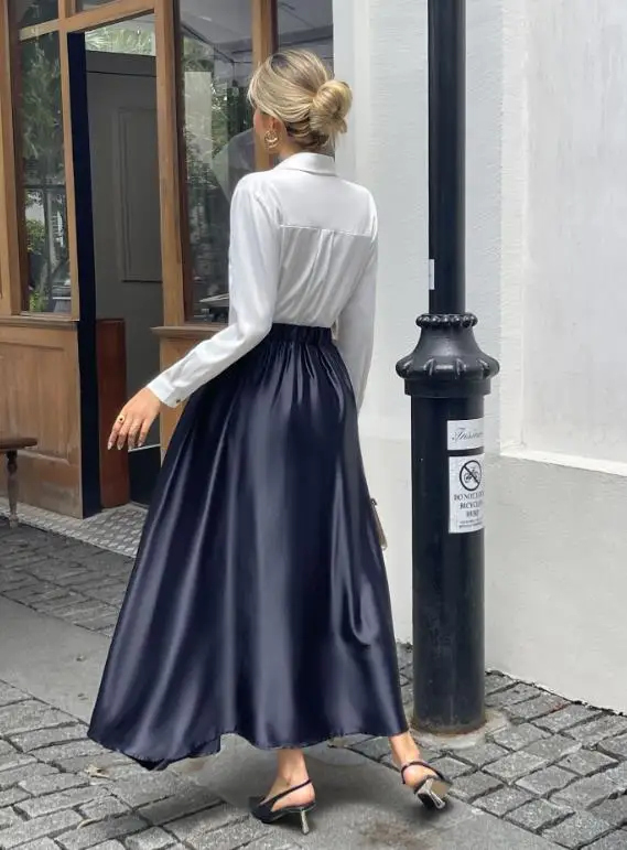 2025 Herfst/Winter Nieuwe Damesmode Elegant Temperament Hangende Lange Rok, Halve Rok, Dameskleding