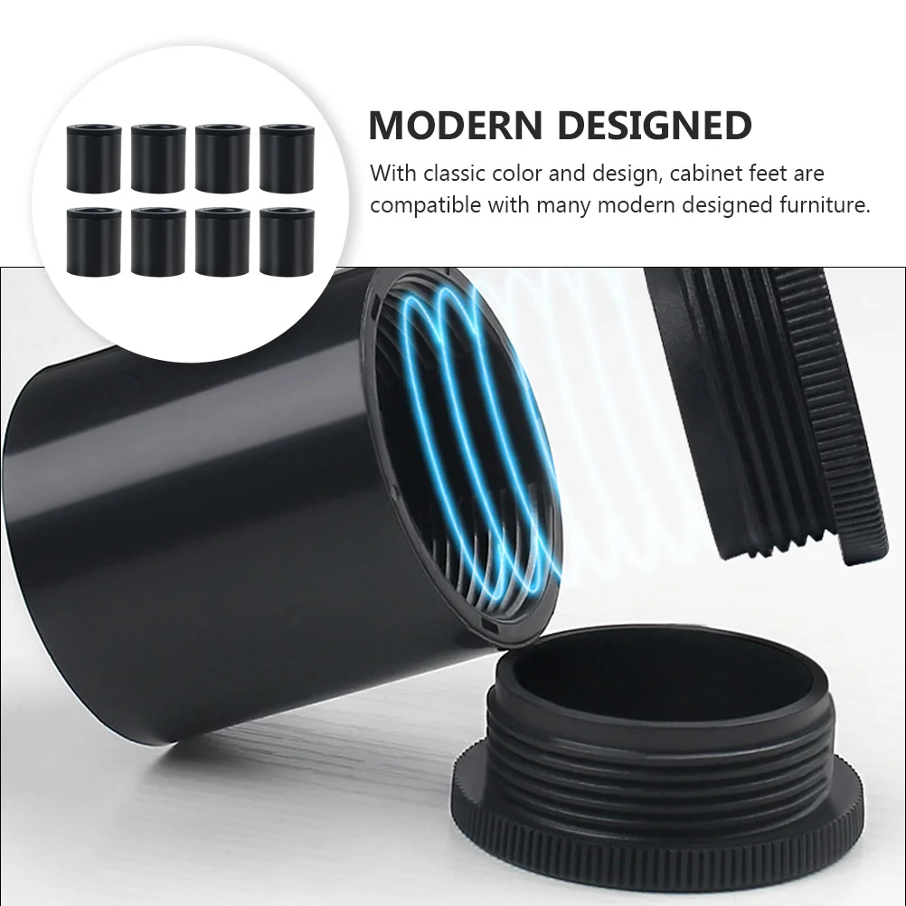 

8 Pcs Sofa Legs Adjustable Furniture Feet Cabinet Bumpers Levelling Abs Pads Quiet