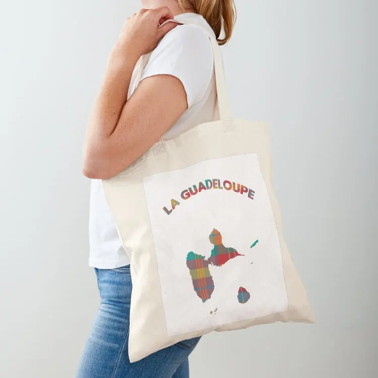 Guadeloupe - Bolsa de compras Madras, bolsa ecológica, carrito de compras plegable