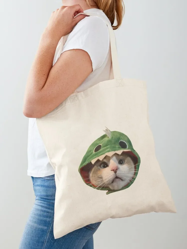 

Dino hat Tote Bag Canvas canvas shopping bag shopping cart bags Shopper bag