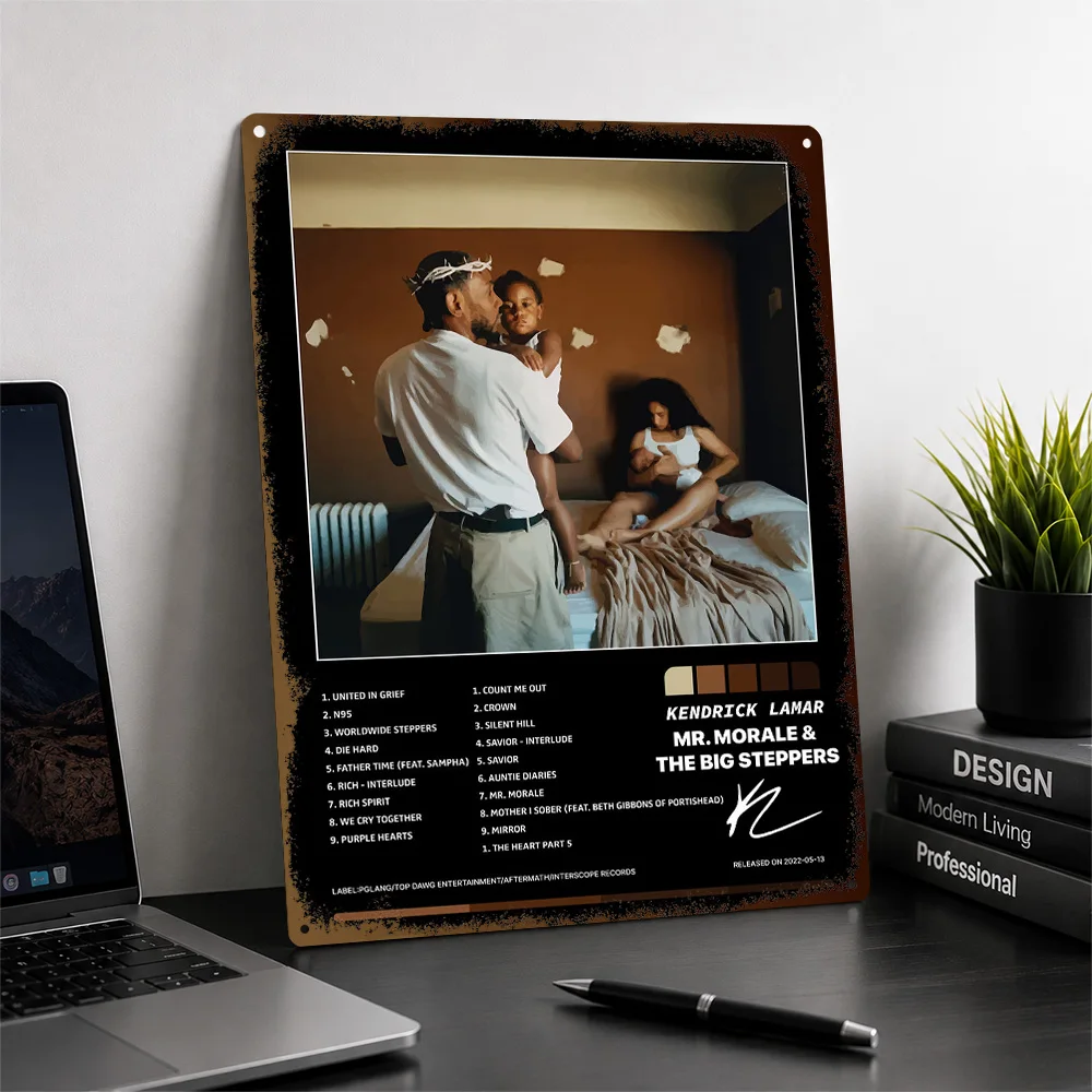 Kendrick Lamar Mr Morale And The Big Steppers Aluminum Poster Graphic Wall Art For Bedroom Customized Metal Sign Birthday Gift
