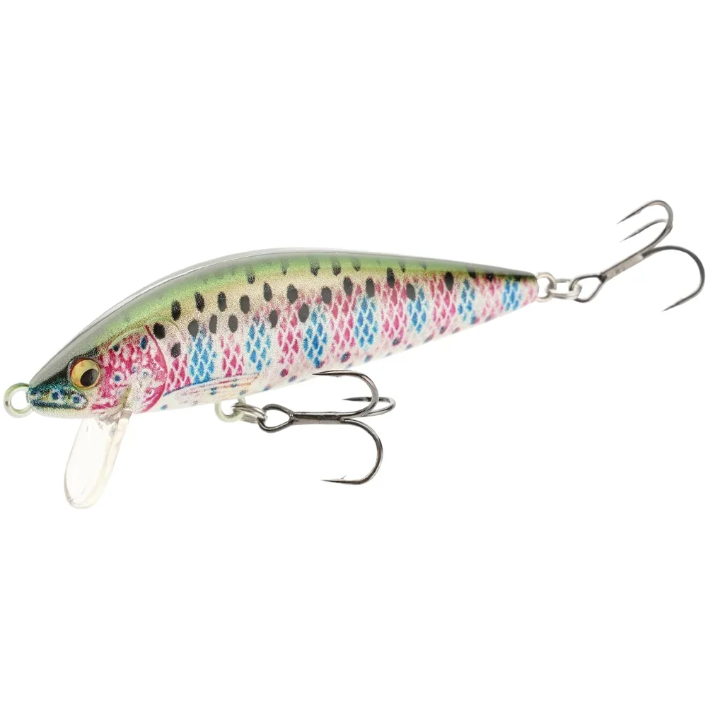 ABS 65mm 10.3g Sinking Minnow Lure for Bass Trout Featuring 3D Eyes Lifelike Detail Holographic Finish and Internal Rattle