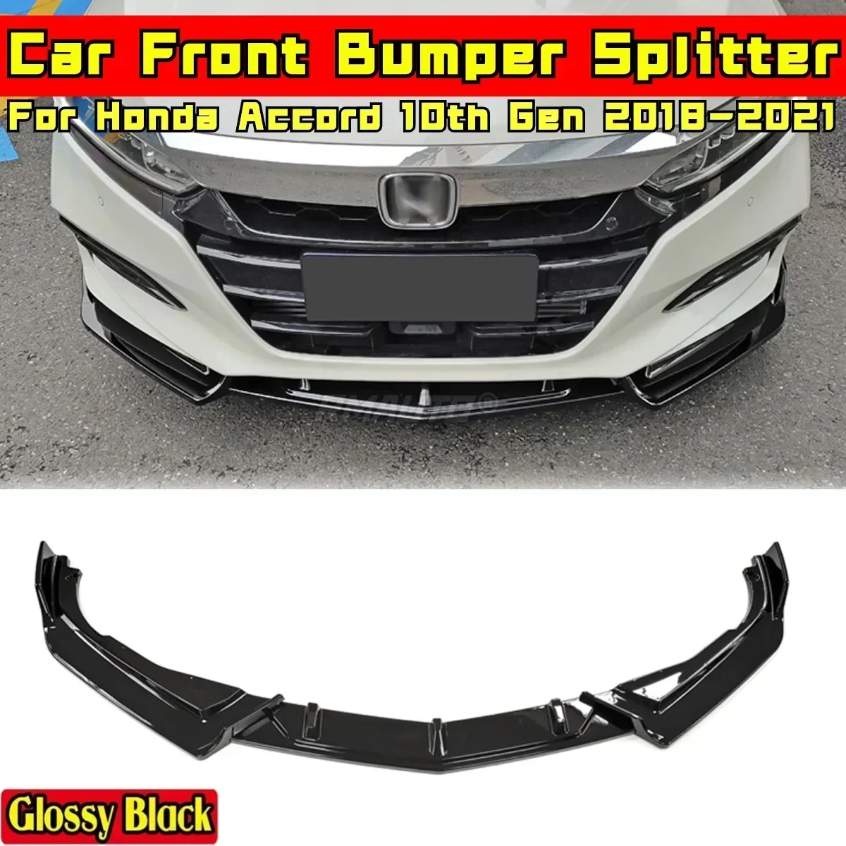 Accord Bumper Guard Matte Black Combat Style Rear Bumper Diffuser Body Kit For Honda Accord 10th Gen 2018-2021 Car Accessories