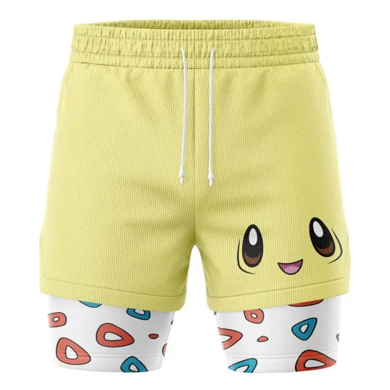 Fashionable, Dynamic, and Moving Anime Series Shorts for Men's Fitness Pants