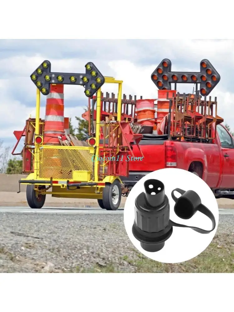 

Y1UB Trailer Plug 3 Poles Adapter Towing Electronic Connector for Boats Caravans Truck 3 Pin Coupling Socket