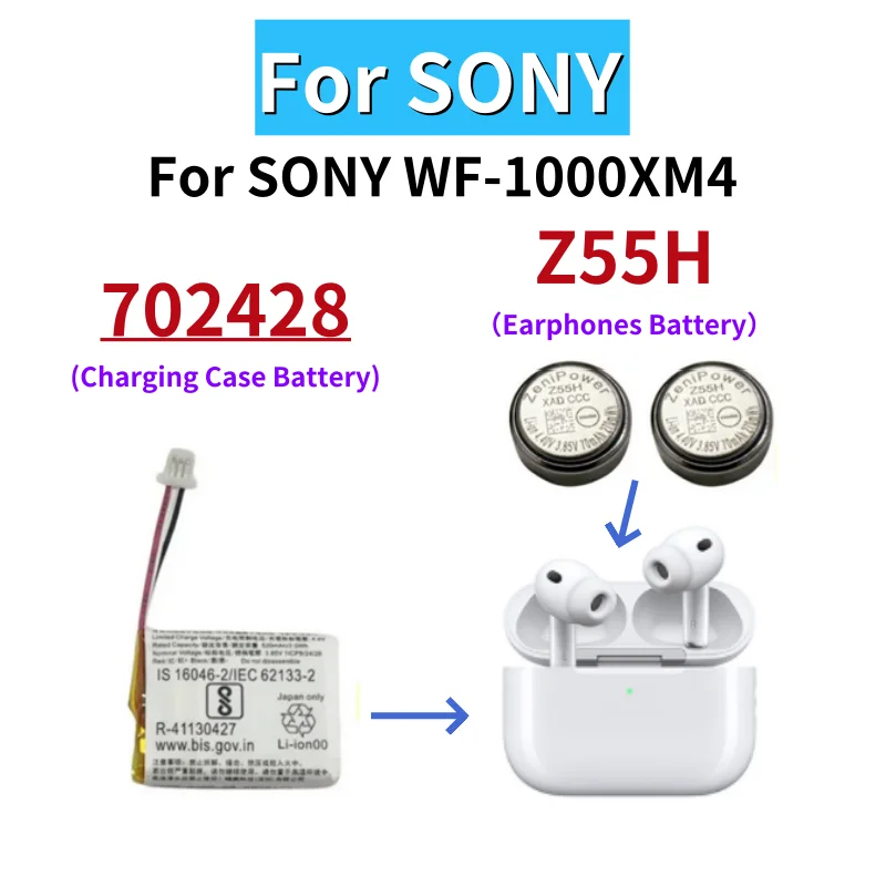 Replacement Battery For Sony WF-1000XM4 WF-1000XM3 WF-1000XM5