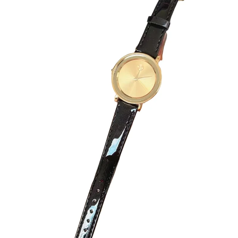 New trendy popular women's round elegant retro belt simple classic automatic waterproof quartz watch luxury birthday gift
