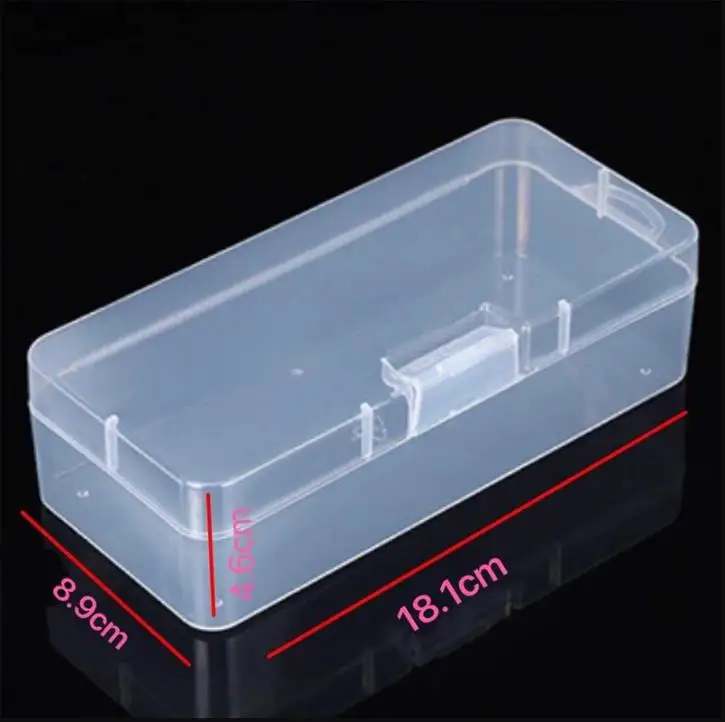 

1Pc Desktop Organizer With Lid Transparent Storage Box Wear-Resistant Rectangular Plastic Packaging Box Lock Buckle Storage Box
