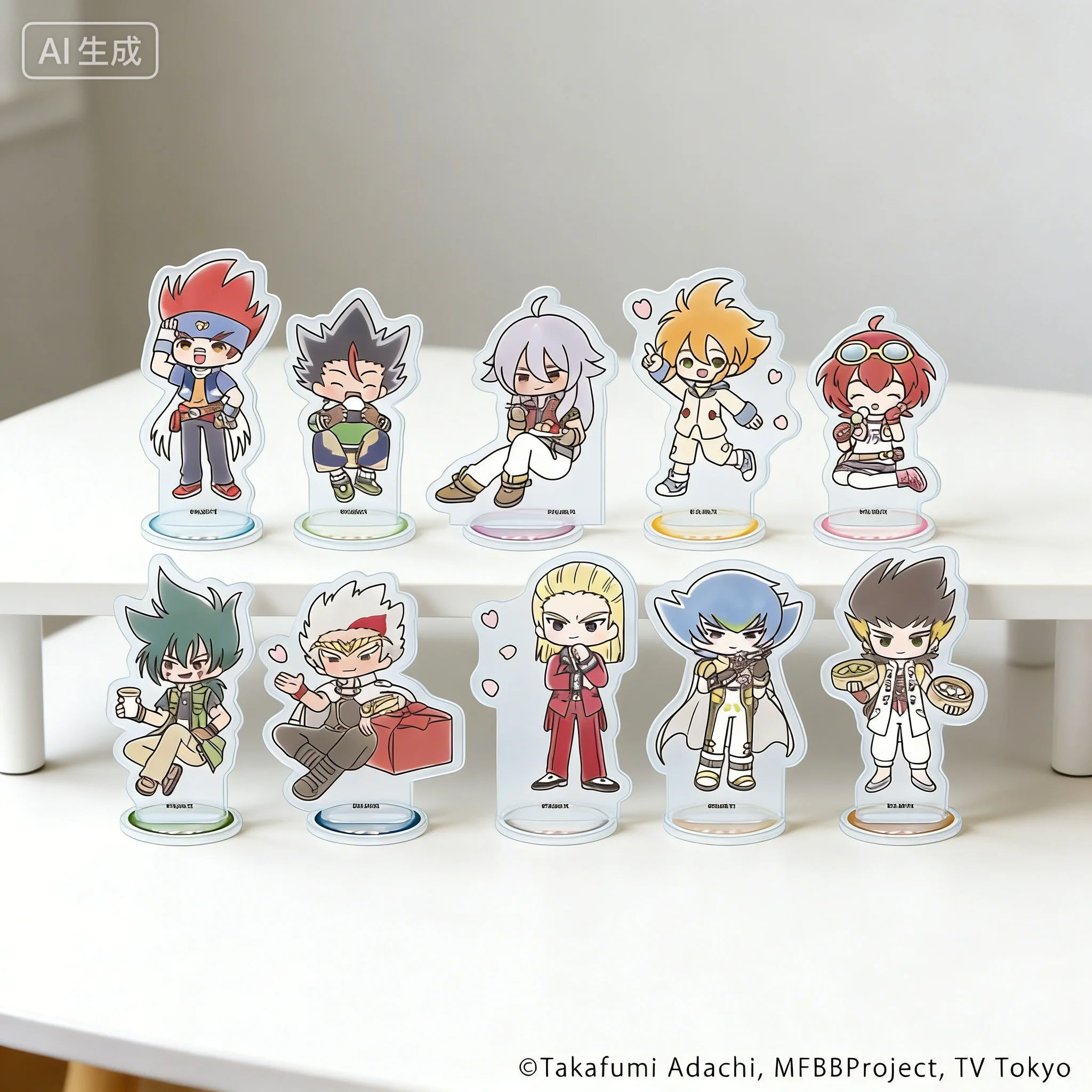 Metal Fight Beyblade Gingka Hagane Q-style Soporte Acrílico, Placa Decorativa, Llaveros, Adorno de Escritorio, Regalos para Fans