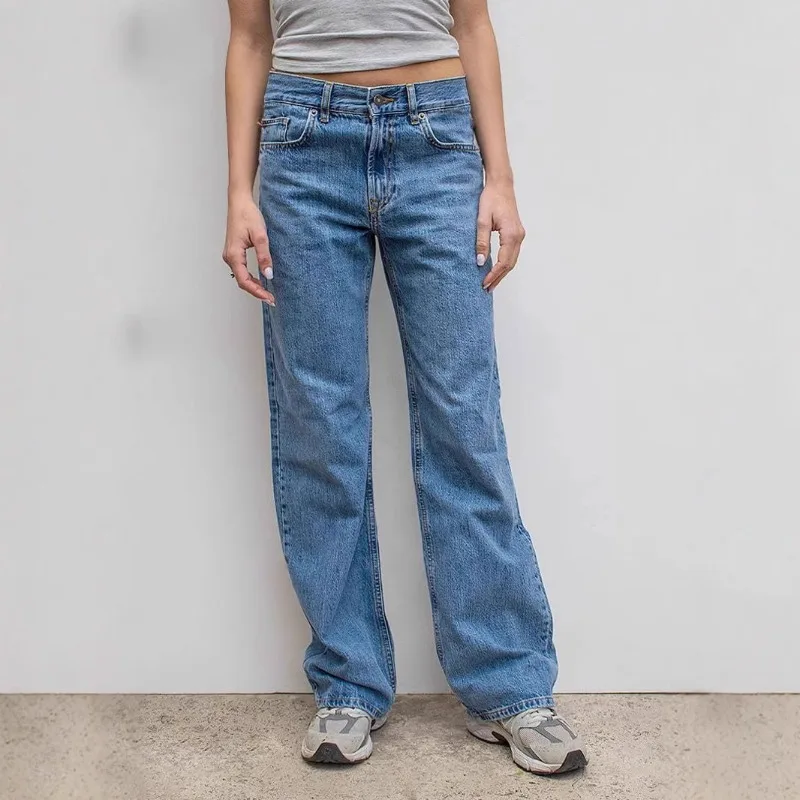 

Distressed Wide Leg Jeans Women High Waist Casual Washed Denim Pants