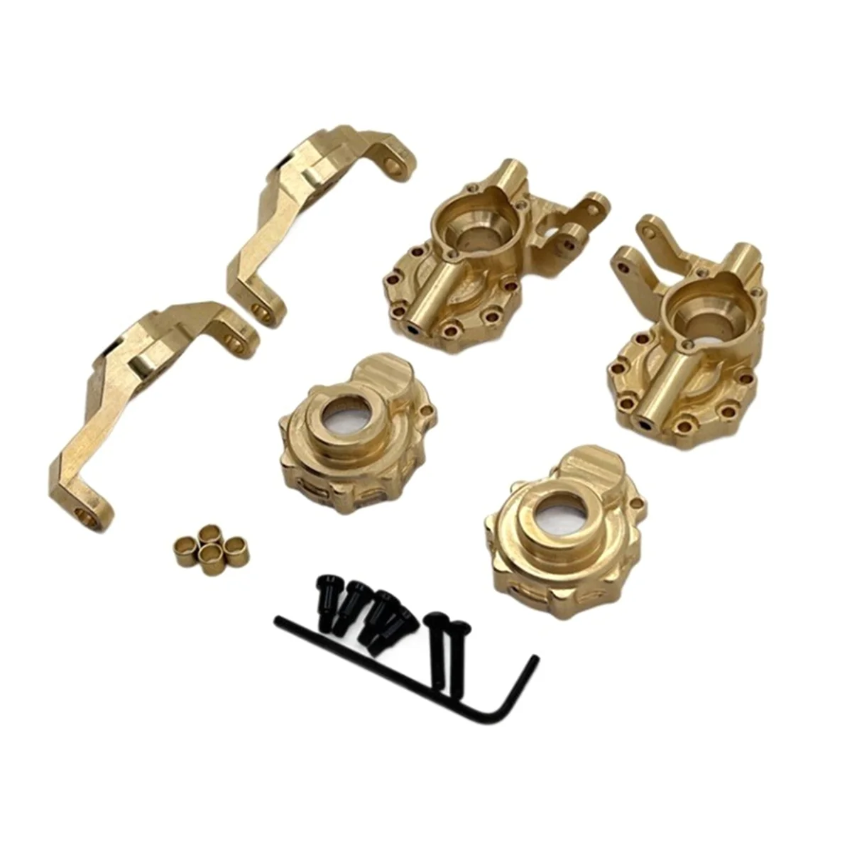 RC Car Upgrade Brass Front Bridge Cup C Seat Kit for 1/10 TRX4 HUANGBO 1/10 R1001 R1002 R1003 RC Car Toy