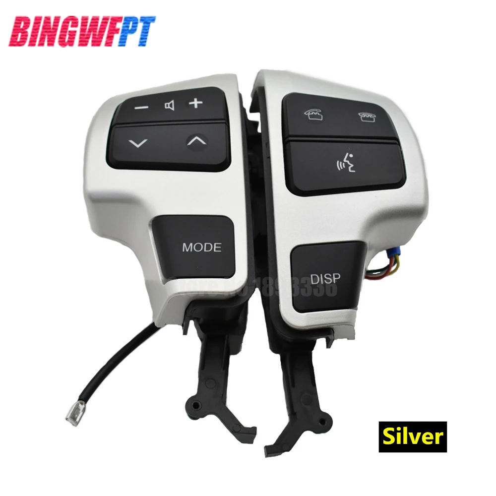 New Steering PAD Audio Control Switch 8425060050 For Toyota LAND CRUISER 200 2008-2011 OEM 84250-60050 Gray & Silver Color
