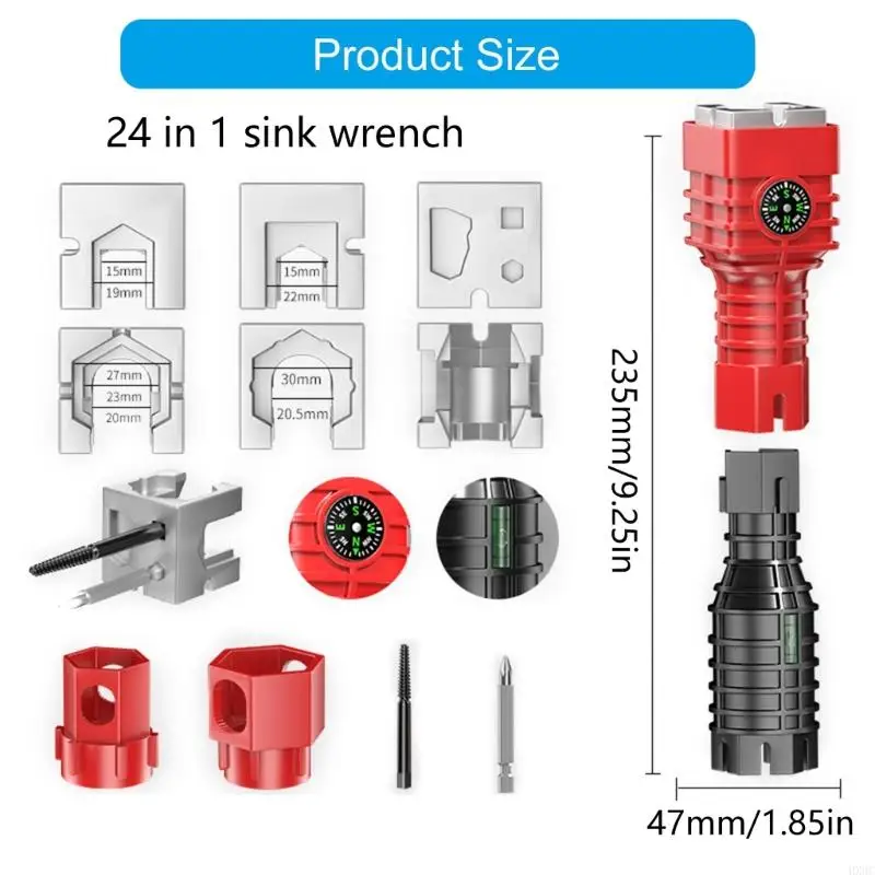 Công thái học 24 trong 1 Vòi và Cờ lê cài đặt bồn rửa để dễ dàng xử lý hệ thống ống nước