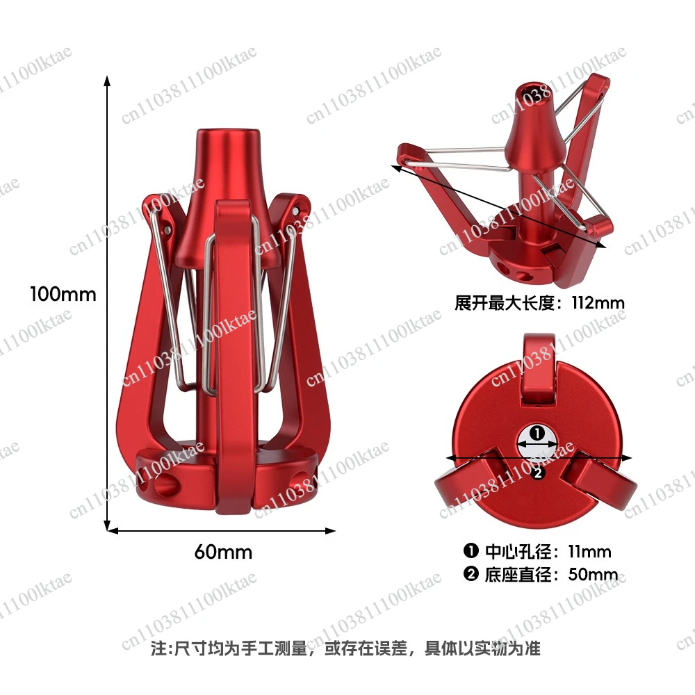 Aluminum Alloy Folding Self-closing and Multi-dimensional Vector Rope Anchor Three-claw Hook Rope Anchor