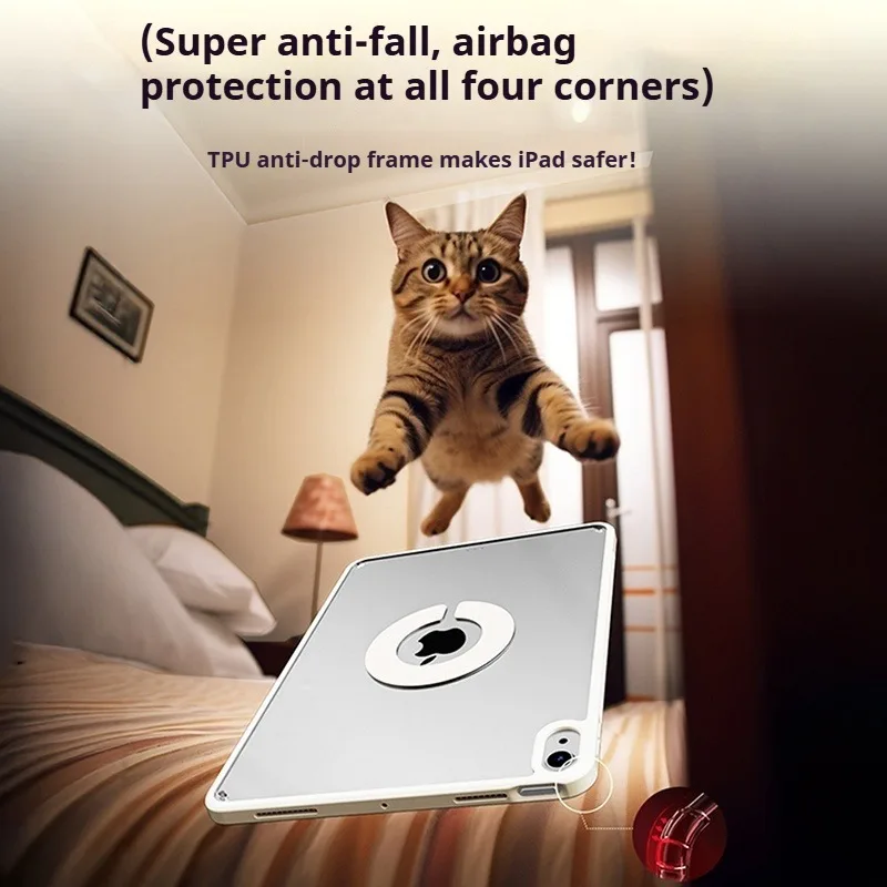 حافظة RBP iPad10/11th Air 11 4/5 10.9 Pro 11 12.9 13 قابلة للفصل تدور 360 ° ، غطاء قابل للطي لجهاز iPad 10.2 7/8/9th Gen mini 6 على شكل Y