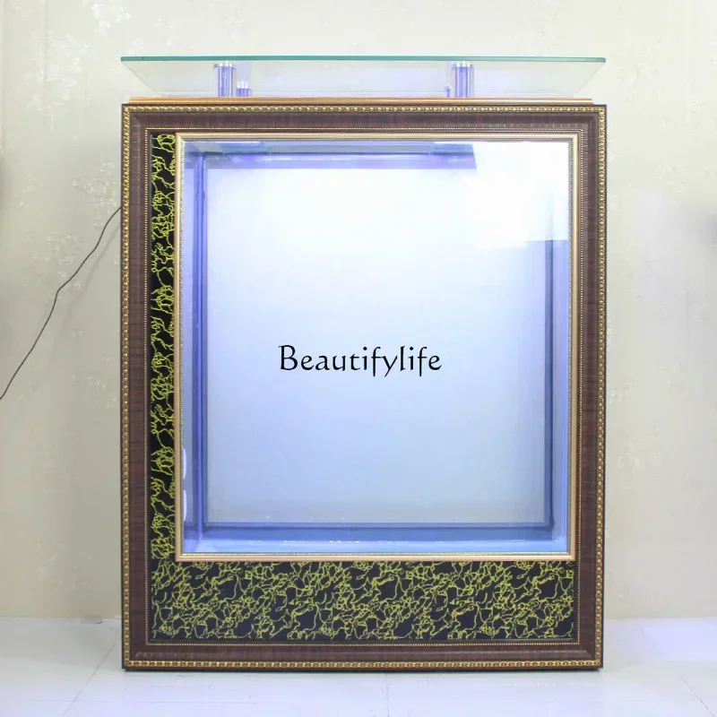 

LD33Chinese Rectangular Fish Tank Floor Partition Hallway Ecological Automatic Circulation Wind Aquarium