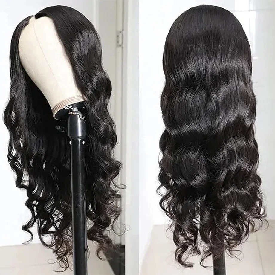 Natural Color V Part Body Wave Human Hair Wigs For Women Remy Hair 200 Density No Leave Out Upgrade Glueless Wigs