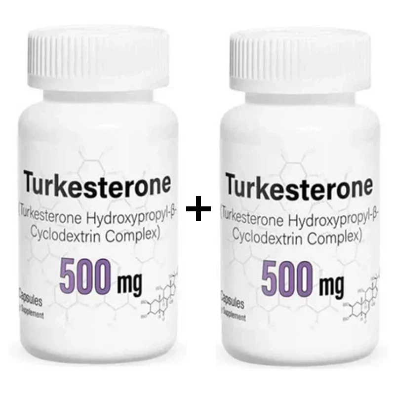 

2 Bottles 500mg Turkesterone Capsules Muscle Fiber Synthesis Lower Body Health