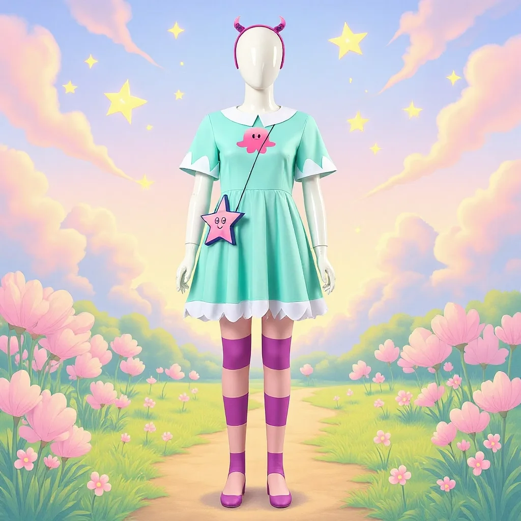 

Women Carnival Costume Star Butterfly Princess Cosplay Performance Dress Party Outfit