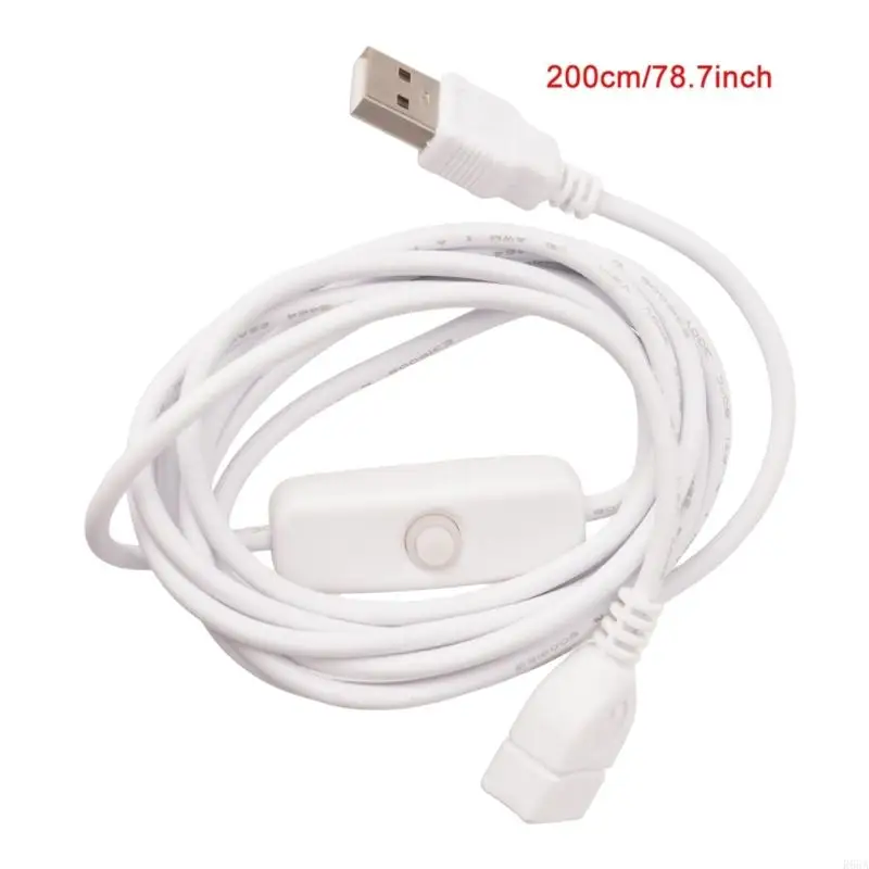 R66A USB 2.0 Cable datos extensión masculino a mujer con interruptor encendido/apagado para computadora portátil PC