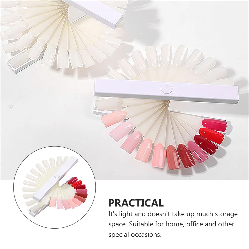 1세트 네일 아트 폴리시 디스플레이 부채 모양 펼쳐짐 쉬운 경량 보관 공간 절약 전문가용