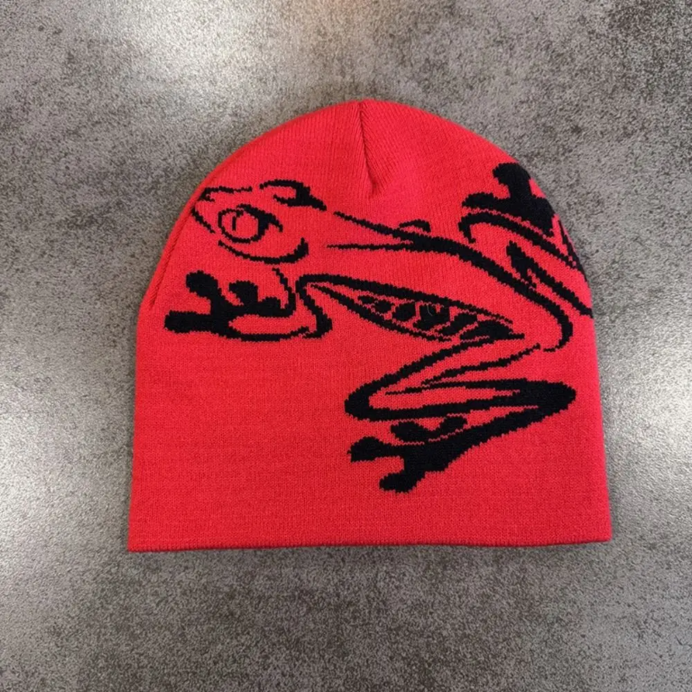 High Quality Frog Knit Hat Keep Warm Ear Protection Winter Autumn Hats Warmer Bonnet for Woman/Men