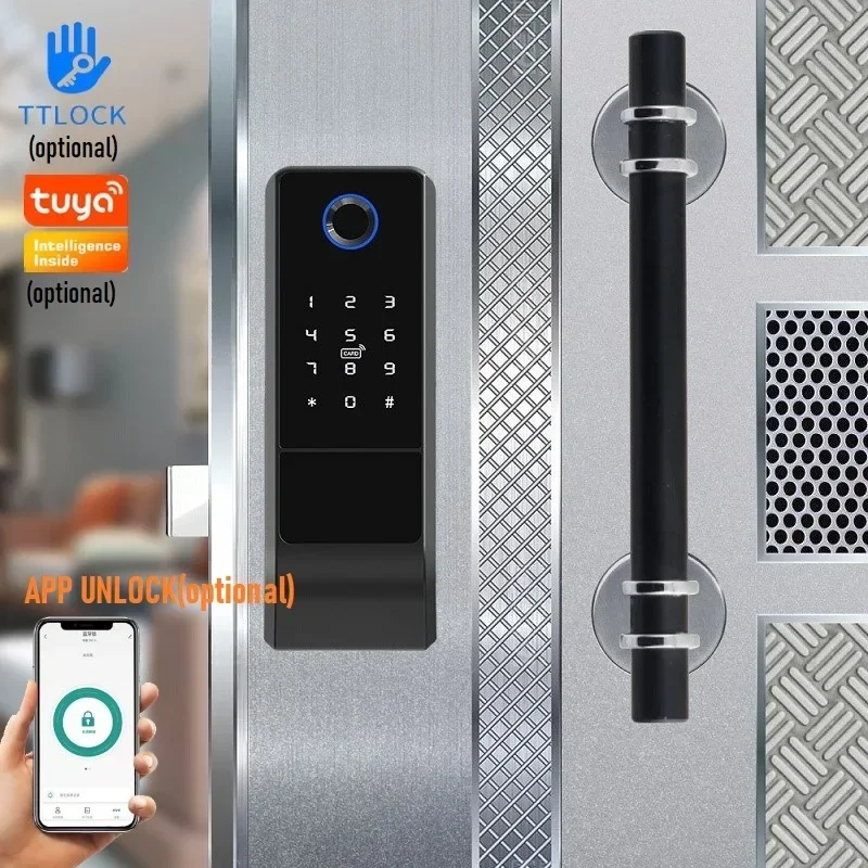 Imagem -02 - Fechadura Inteligente para Porta Tuya Ttlock Fechadura com Impressão Digital à Prova Dágua Cartão ic Aplicativo Nfc Senha Desbloqueio Remoto Casa Inteligente