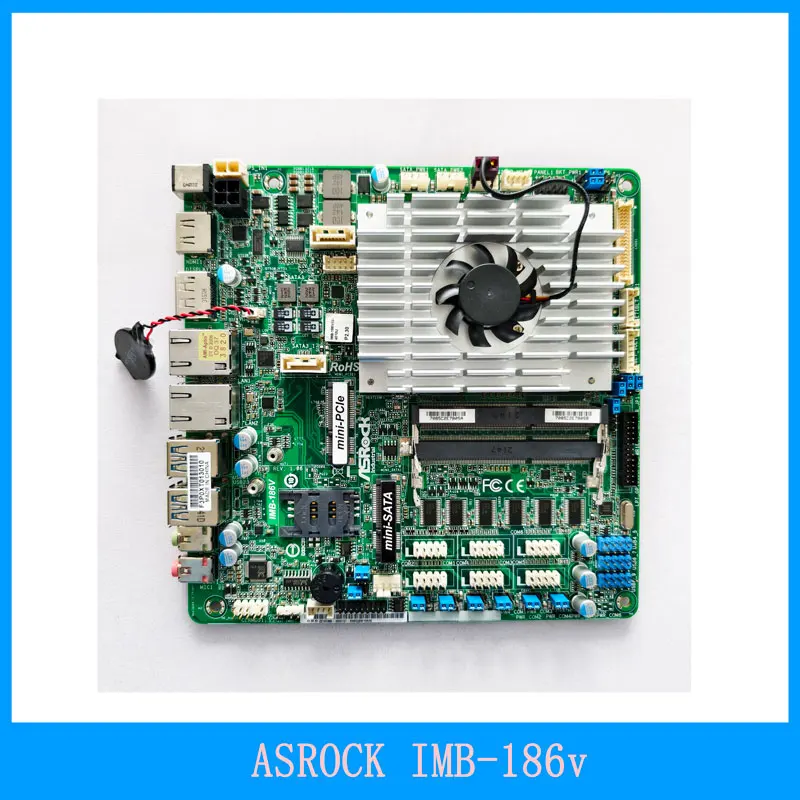 POS メインボード: ASROCK IMB-186V DDR4 LVDS VGA X86 ファンレス組み込み産業用 mini-ITX 産業用制御ボード