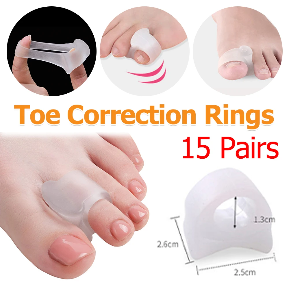 فاصل أصابع القدم وسادة التمريض تو 15Pairs لينة أروح العظام حامي الإبهام مصحح الفواصل الورم الإغاثة العناية بالقدم #1