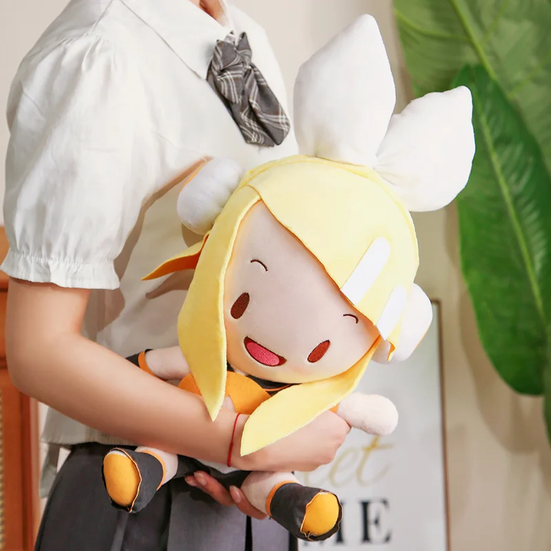 Japanese Anime Miku Plush Toy SEGA Hatsune Miku Kagamine Rin Stuffed Doll Kagamine Len Pillow Future Doll Girl Gift