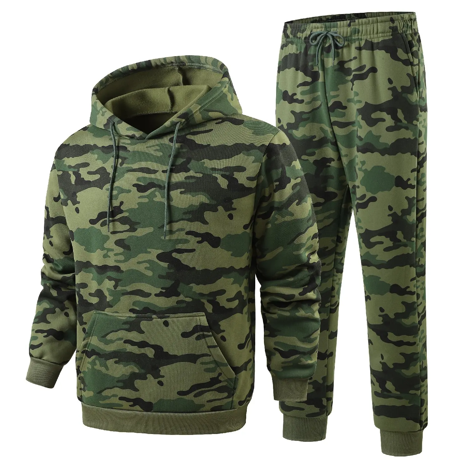 

Man Sweatshirt Pants Tactical Sweat Sports Suit Outdoors Men's Tracksuit Military Hoodie Sets Camouflage Hooded Leisure Suit