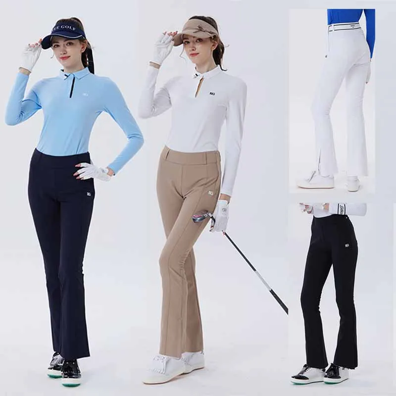 pgm-autumn-golf-pants-for-women-windproof-elastic-sweatpants-ladies-high-waist-split-flared-pants-leisure-golf-trousers-s-xxl