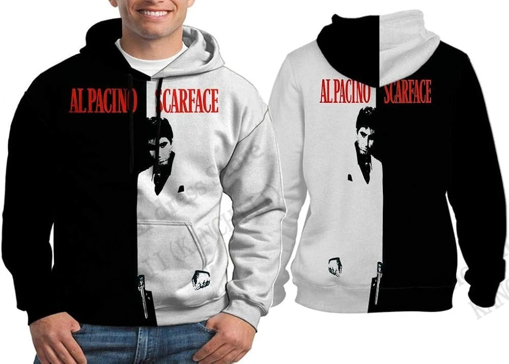 Movie Scarface 3d Print Hoodies Men Women Fashion Oversized Vintage Hoodie Sweatshirt Tony Montana Coat Mens Clothing Moletom