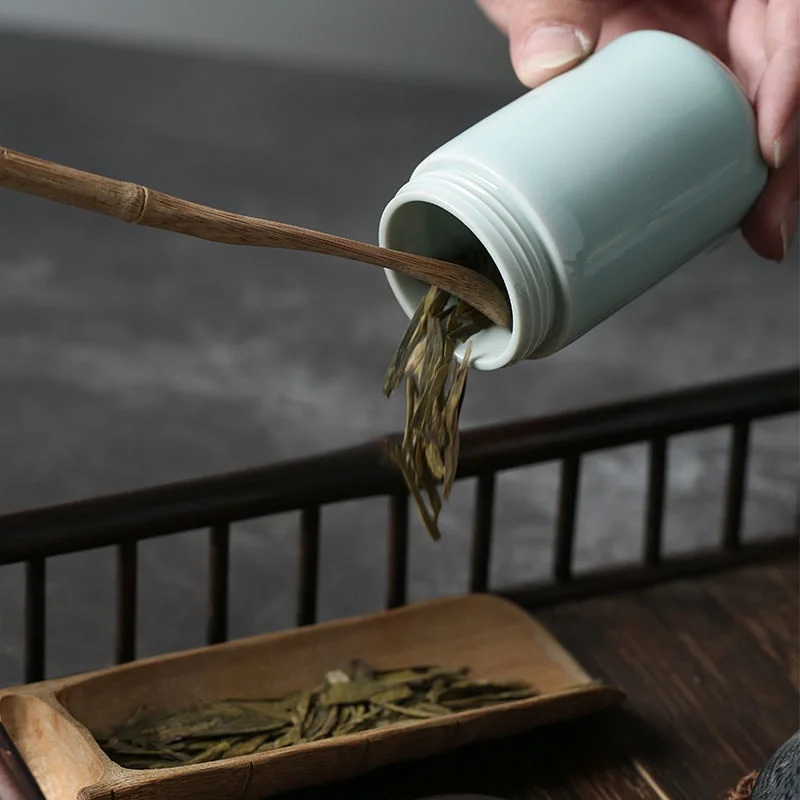 Mini tarro de té de cerámica ecológico