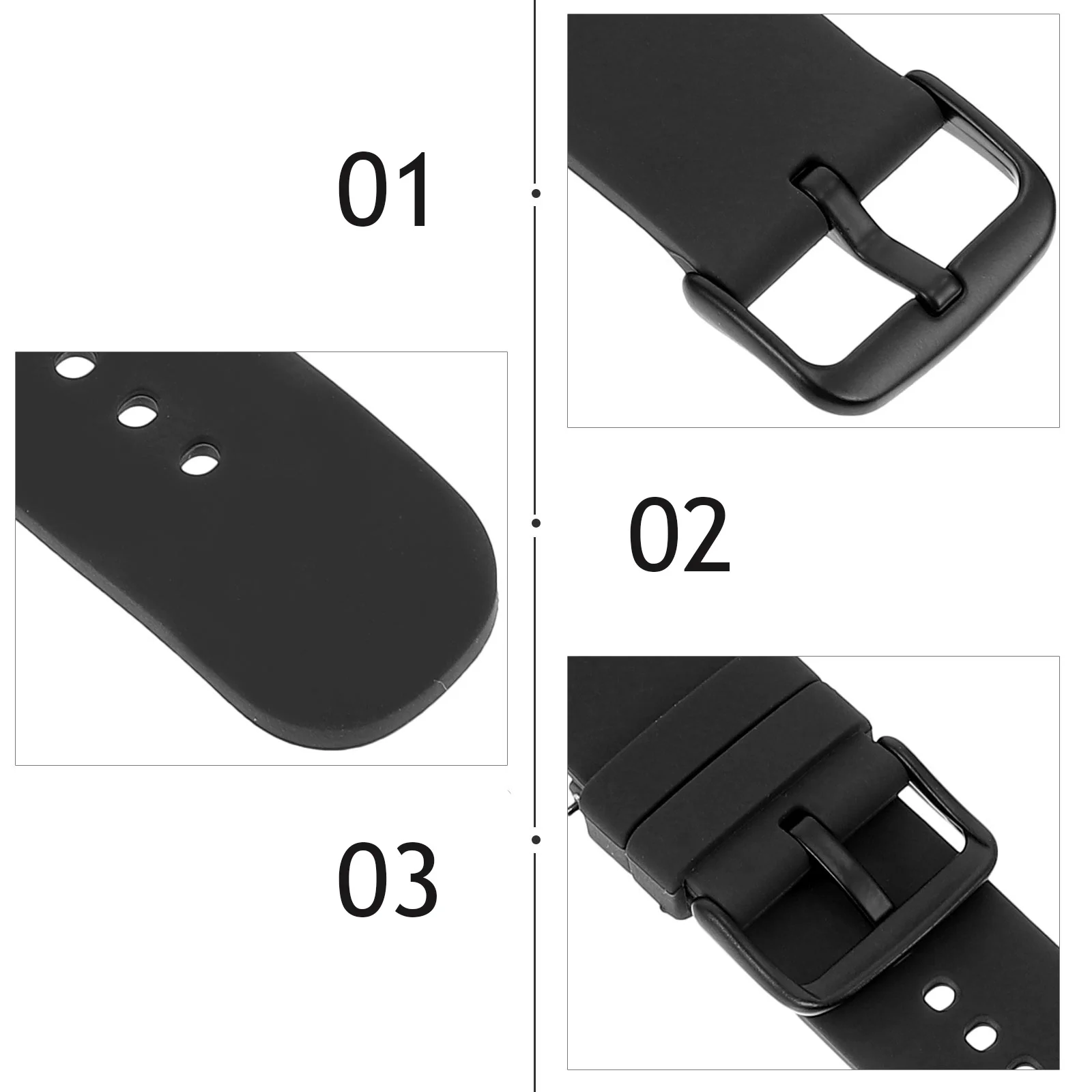 

Silicone Tail B Watch Strap Round Tail Strap Universal Watch Wristb Durable Comfortable Waterproof