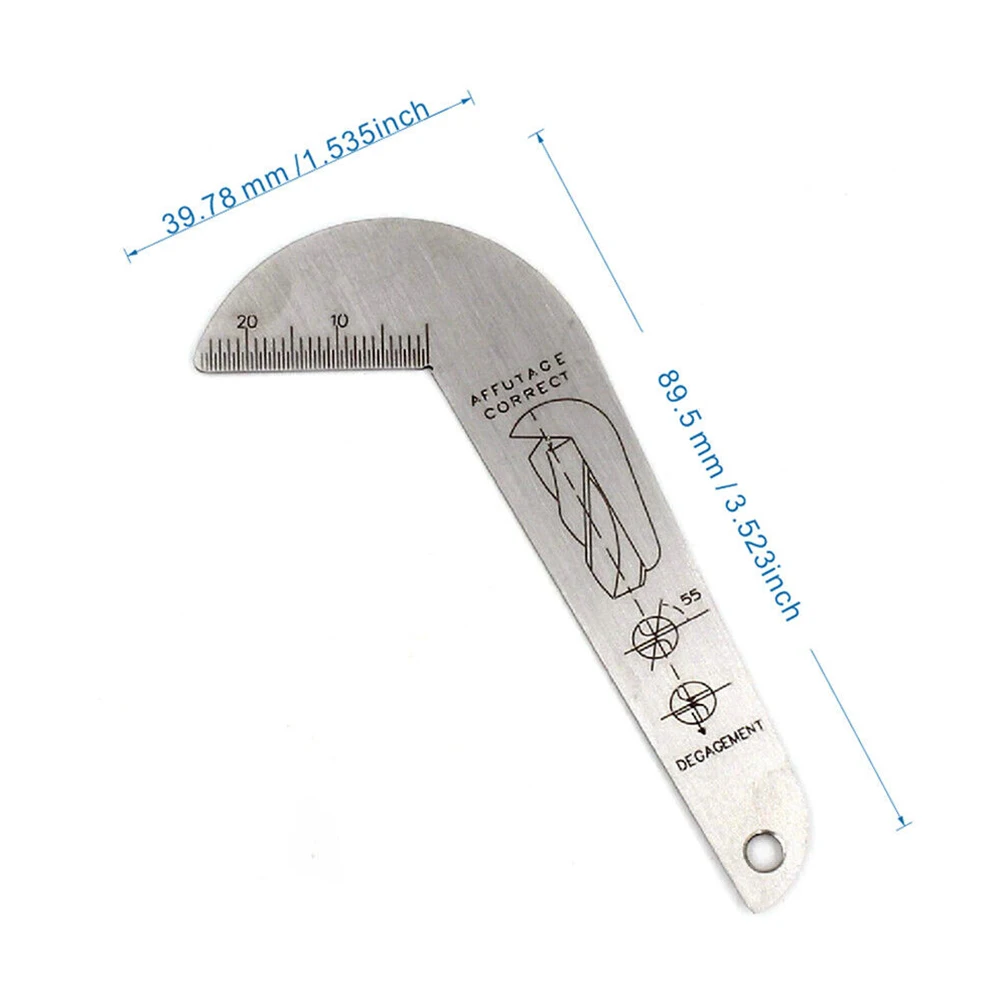 Drill Gauge Lightweight and Portable Stainless Steel Drill Bit Angle Gage for Accurate Measurements up to 118 Degrees