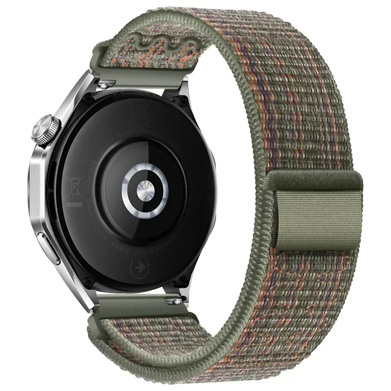 화웨이 시계 5/4/GT5/4/3/2 Pro 46mm 바느질 손목 밴드 팔찌 Amazfit Active2/Balance 2 스트랩 용 22mm 20mm 나일론 루프 밴드
