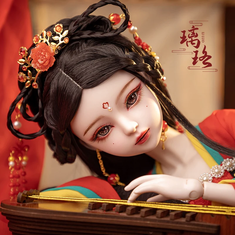 New Handmade China 1/3 Bjd Doll Fullset 60cm Ancient Chinese Hanfu Gril Ball Jointed Doll with Clothes Collection Toys for Girls