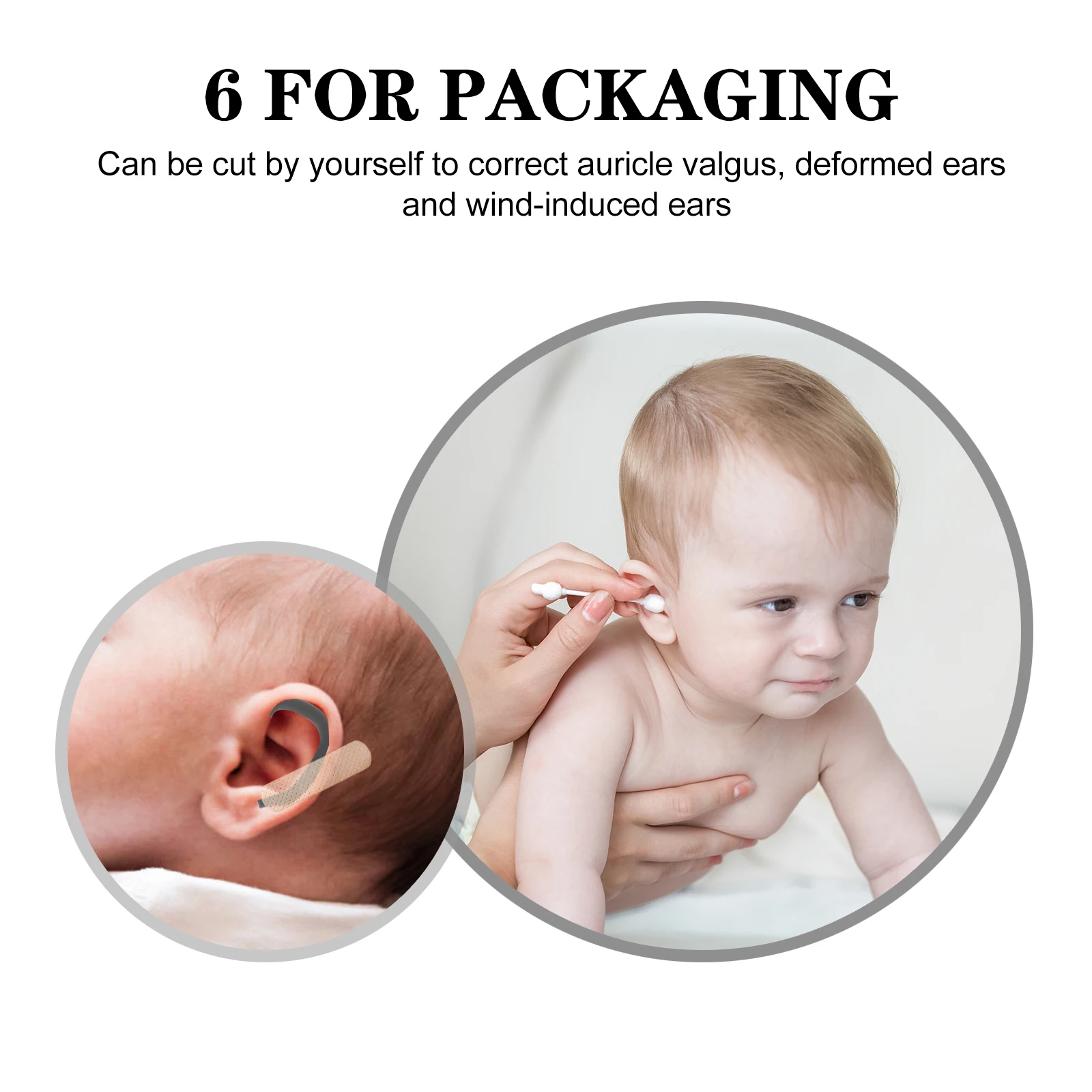 

6Pairs Baby Ear Corrector External Auricle Supporters Safe Protruding Ear Fix Mask Strap Fixers Newborn Must Haves
