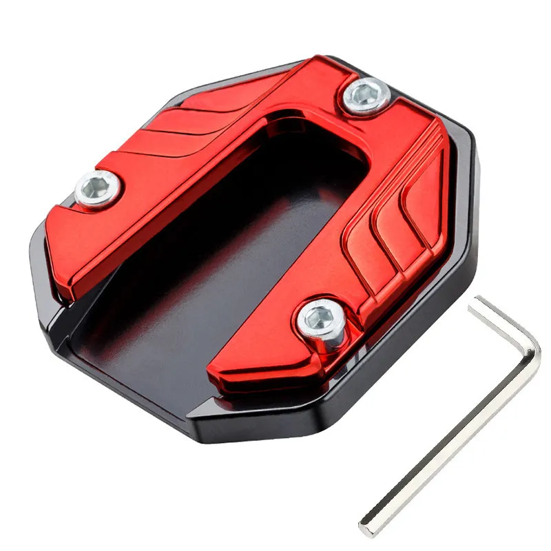 Scooter Motorbike Accessories Extension Foot Pad Support Plate Aluminum Alloy Motorcycle Bike Kickstand Extender Foot Side Stan