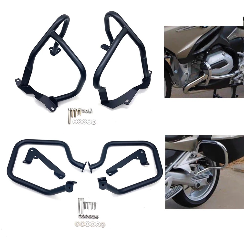 

Motorcycle Front Rear Crash Bar Frame For BMW R1200RT R1200 R 1200 RT 2014- Engine Protection Guard Bumper Protector Accessories