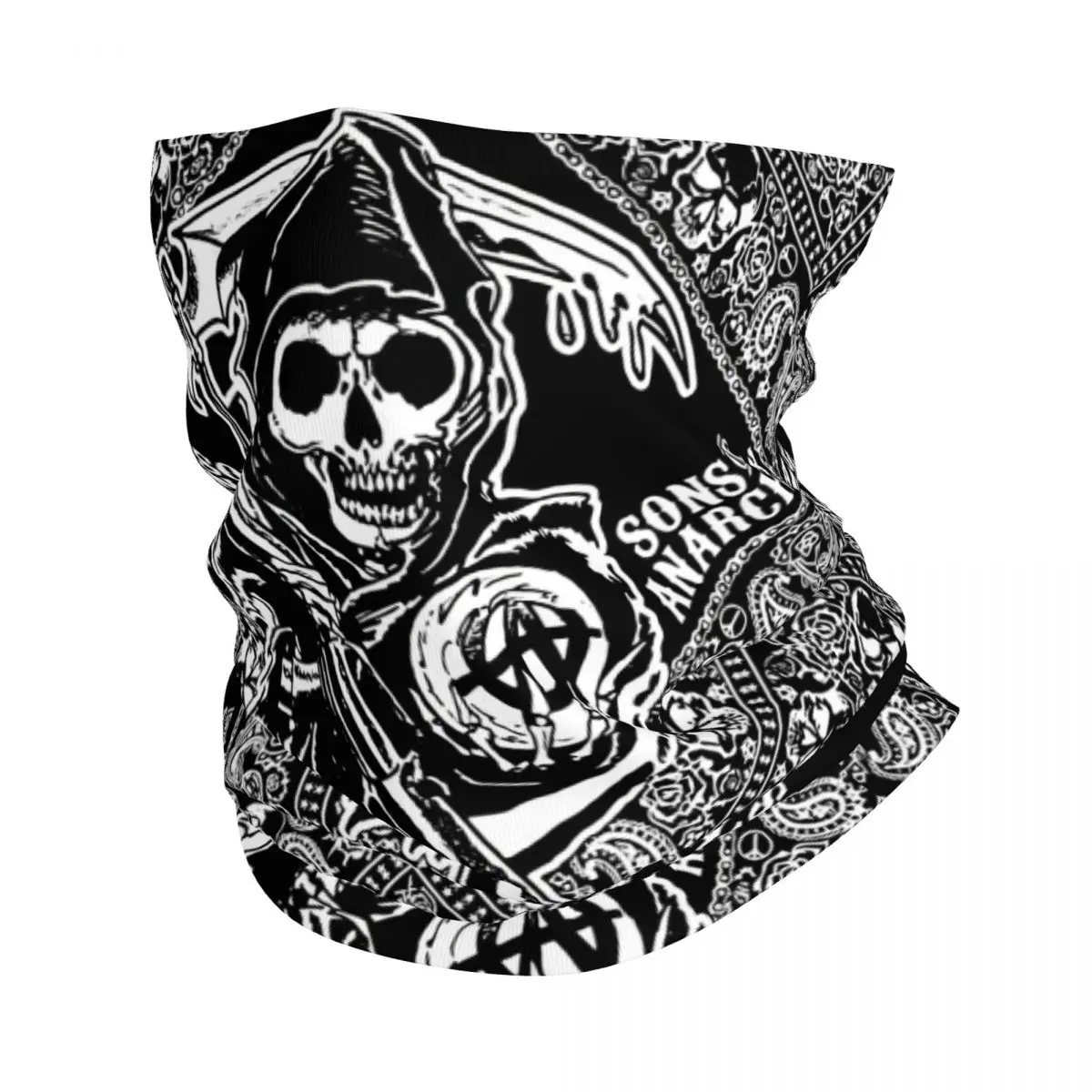 

Тонкая бандана в полоску с принтом пейсли, шейный аксессуар, полосатый шарф, повязка на голову